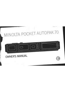 Minolta Autopak 70 manual. Camera Instructions.